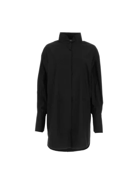 Sukienka koszulowa Patou z długim rękawem czarna