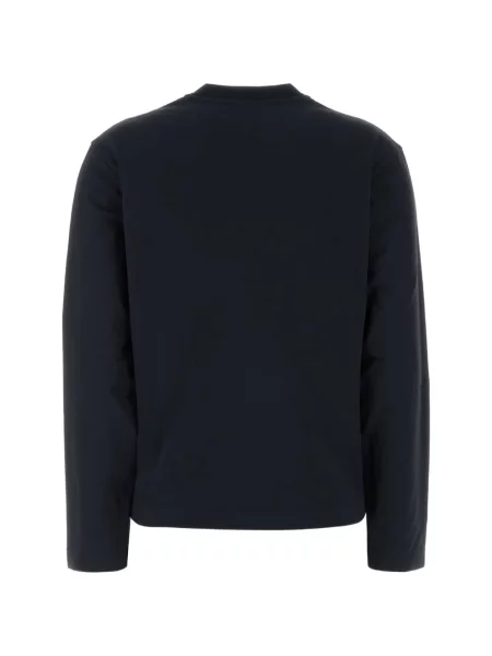 Lung tricou Jil Sander cu broderie albastru
