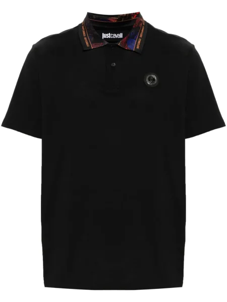 Поло тениска Just Cavalli черно