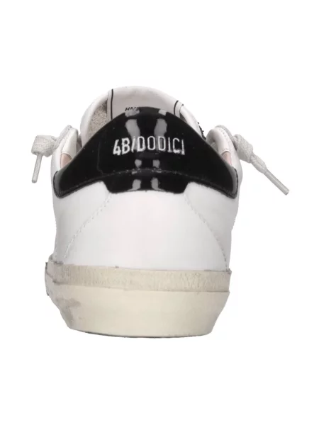 Sneakersy 4b12 skórzane białe