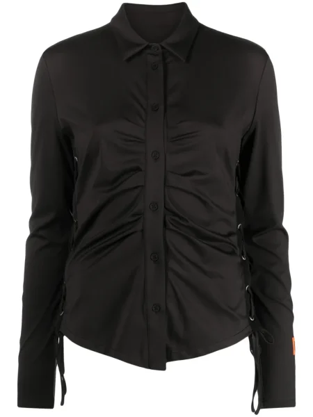 Cămașă Heron Preston cu șireturi din dantelă negru