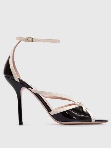 Лаковані шкіряні босоніжки Bepointy Valentino чорні