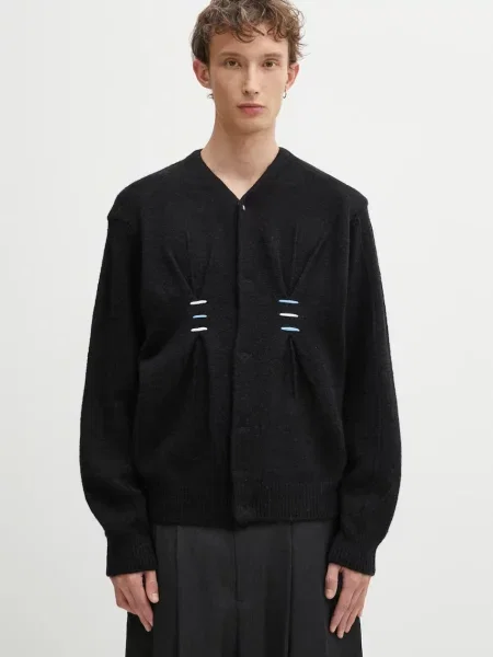 Kardigan s příměsí vlny Ader Error KNIT pánský černá