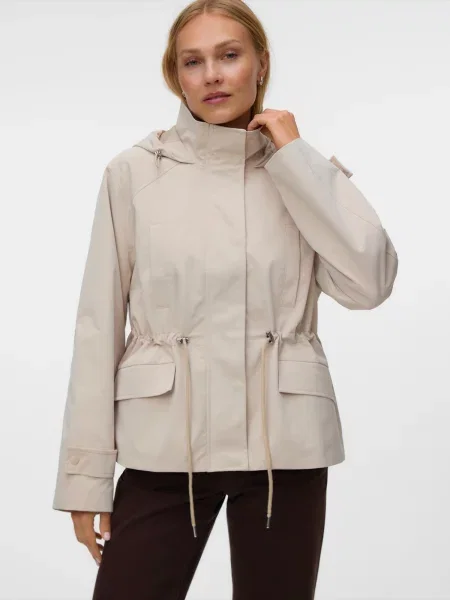 VERO MODA Prechodná parka béžová