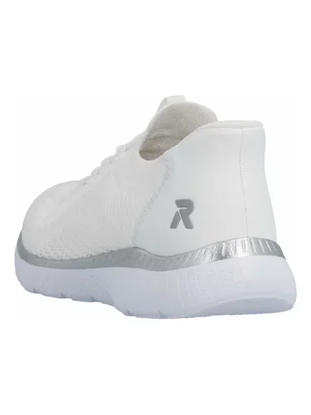 Lniane sneakersy Rieker białe