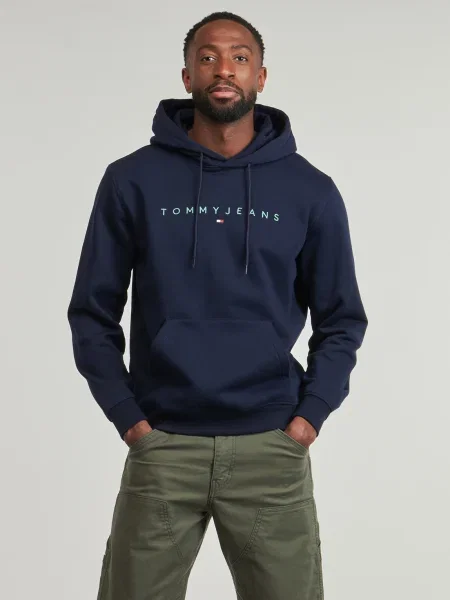 Hanorac cu glugă Tommy Jeans albastru