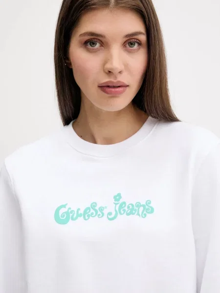 Кофта Guess Jeans з принтом білий