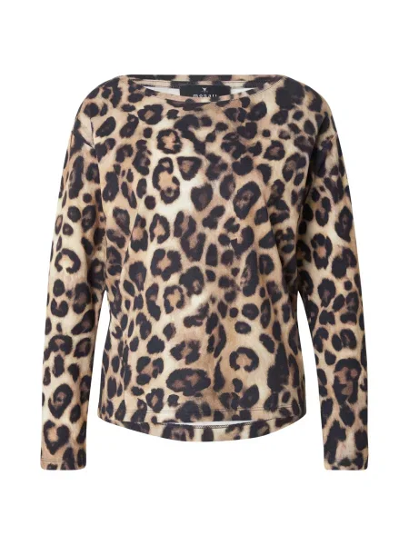 Monari Tricou brocart / maro cappuccino negru