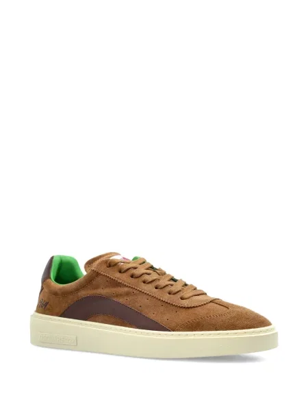 Sneakerși Dsquared2 cu șireturi din piele de căprioară maro
