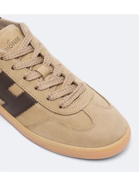 Sneakerși Hogan din piele bej