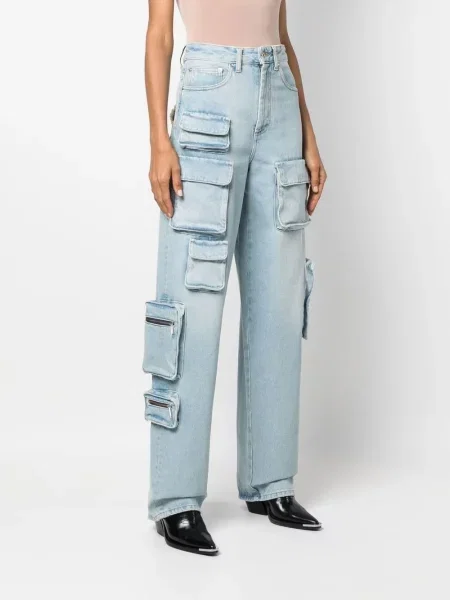 Jeansy Off-white białe