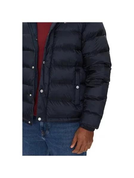 Geacă Tommy Hilfiger cu guler de stand-up albastru