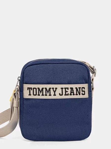 Válltáska Tommy Jeans Retro Cool Reporter sötétkék