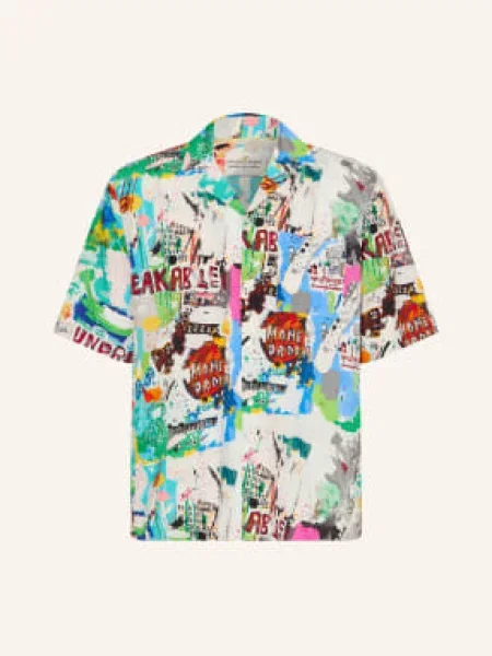 Scotch & Soda Koszula Wypoczynkowa Relaxed Fit beige biała