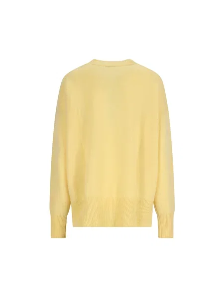 Sweter Jil Sander z kaszmiru żółty