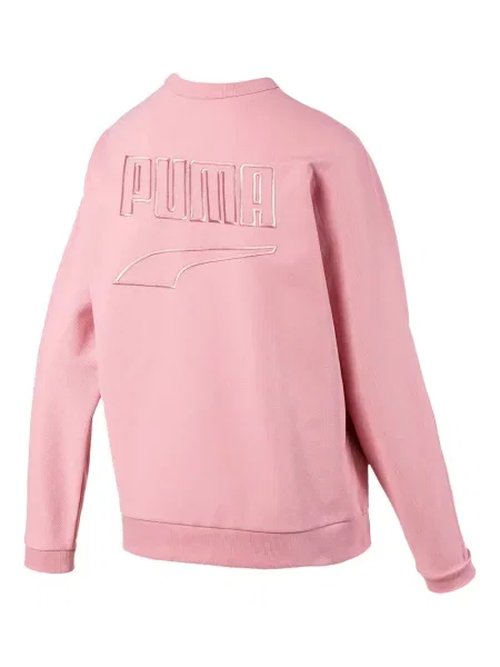 Hanorac crewneck Puma cu decolteu rotund roz