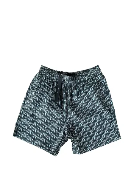 Slip de baie Amiri cu imagine negru