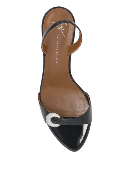 Sandale Giuseppe Zanotti slingback de cristal negru