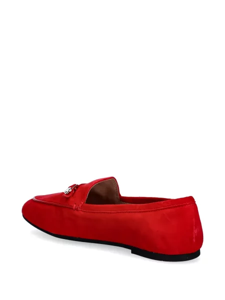 Pantofi loafer Love Moschino cu aplicații cu motiv cu inimi roșu
