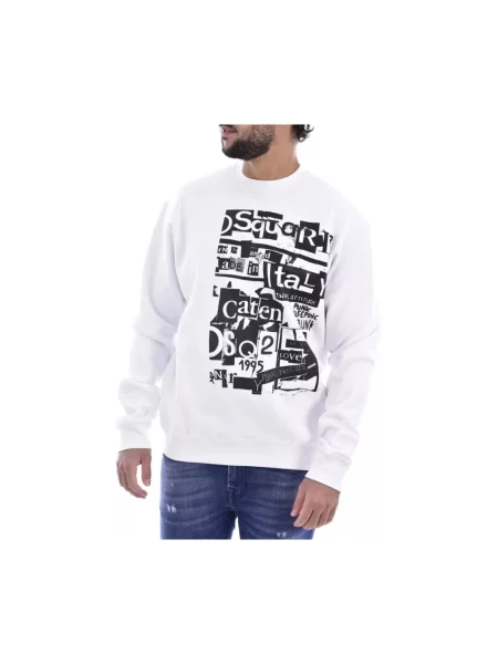 Bluza Dsquared2 z nadrukiem biała