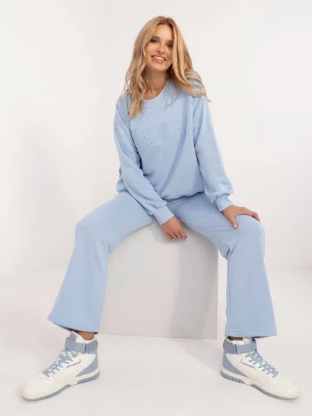 Trening Fashionhunters cu inscripții albastru