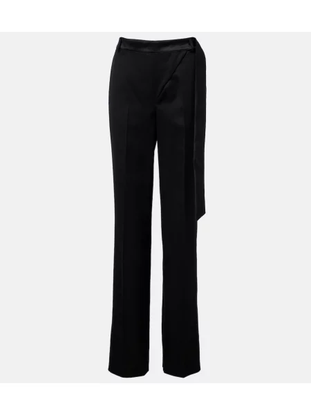 Pantaloni The Attico de lână negru