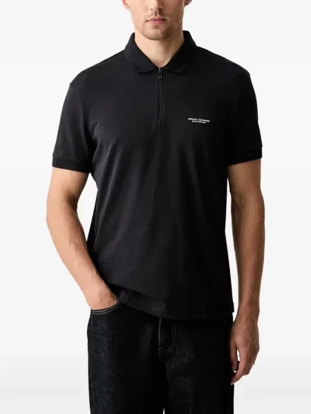 Tricou polo Armani Exchange cu imagine negru