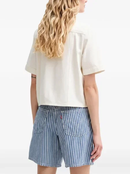 Curea Levi's® cu broderie cu cataramă cu dungi albastru
