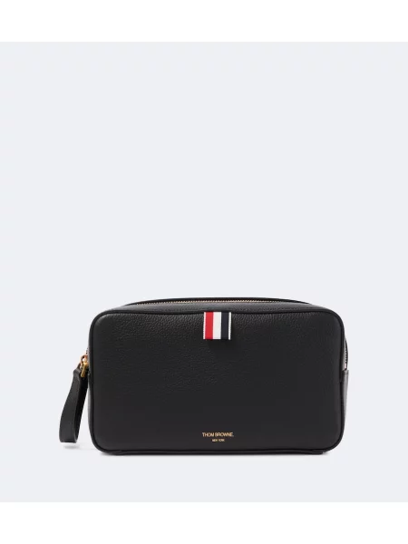 Geantă Thom Browne din piele negru