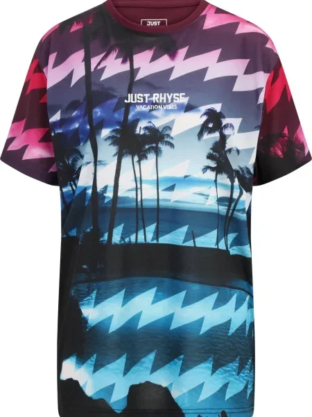 Just Rhyse Póló Palm Coast kék / lila / rózsaszín fekete