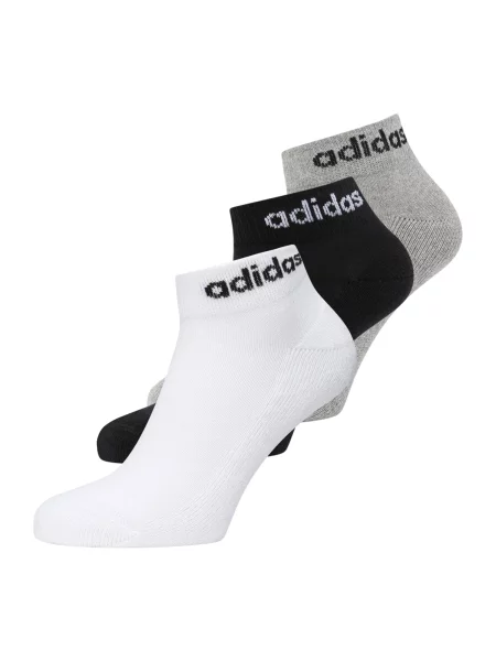 ADIDAS SPORTSWEAR Șosete Linear Cushioned gri / negru alb