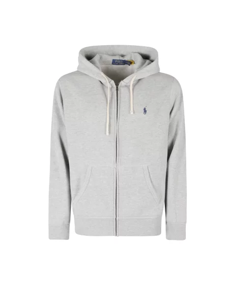 Bluza z kapturem Polo Ralph Lauren polarowa szara