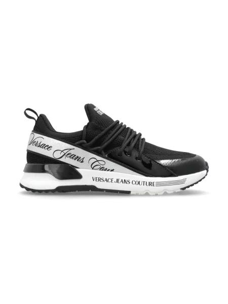 Sneakersy Versace Jeans Couture z nadrukiem czarne