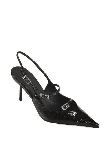 Pantofi cu toc Le Silla slingback de cristal negru
