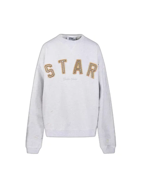 Bluza nierozpinana Golden Goose z przetarciami szara