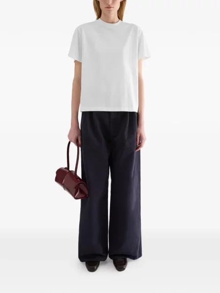 Tricou Jil Sander cu decolteu rotund alb