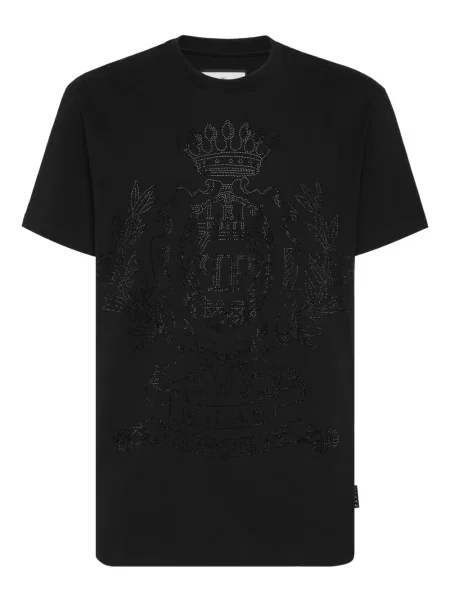 Tricou Philipp Plein de cristal negru