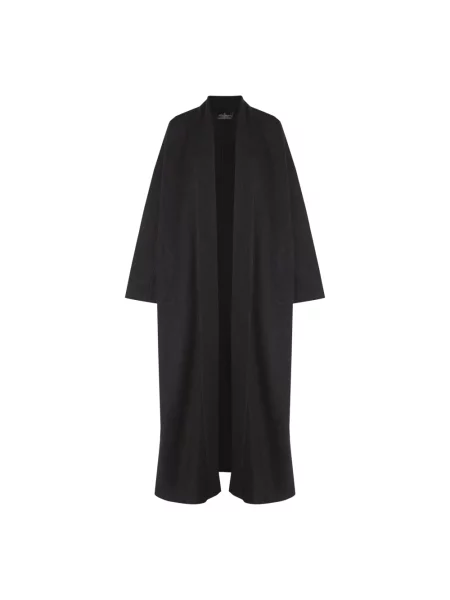 Lniany płaszcz Cortana czarny