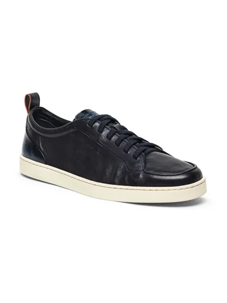 Sneakersy Santoni skórzane niebieskie