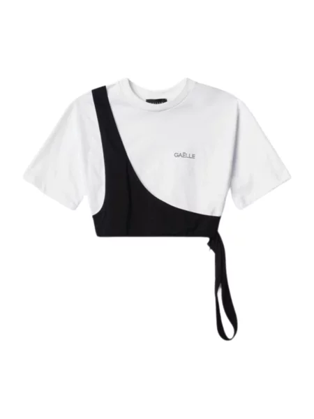 Koszulka Gaëlle Paris o krotszym kroju biała