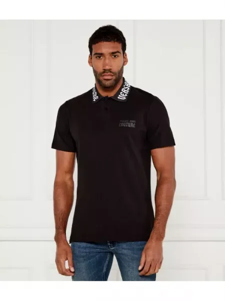 Versace Jeans Couture Polo Collar Goth negru