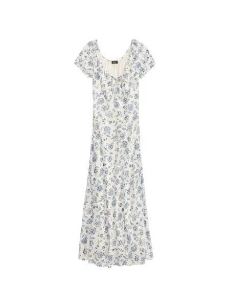 Rochie maxi Ralph Lauren Rrl cu model floral cu imagine alb