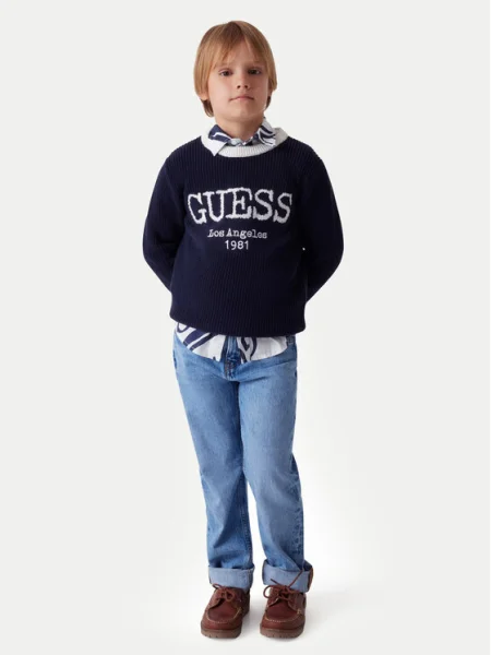 Guess Póló Regular Fit fekete