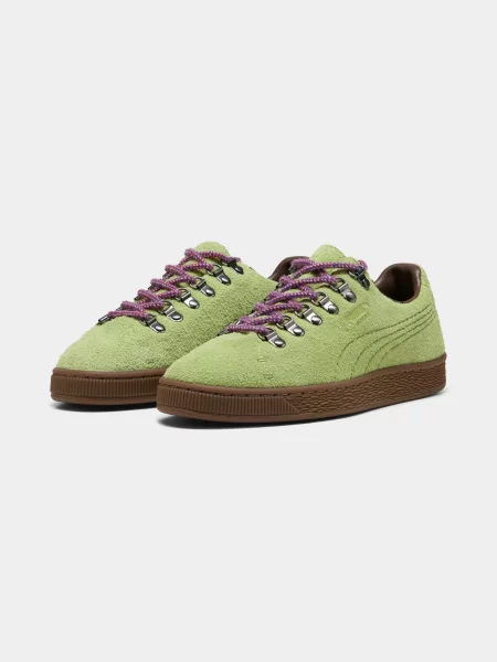 Замшевые кеды Puma зеленые
