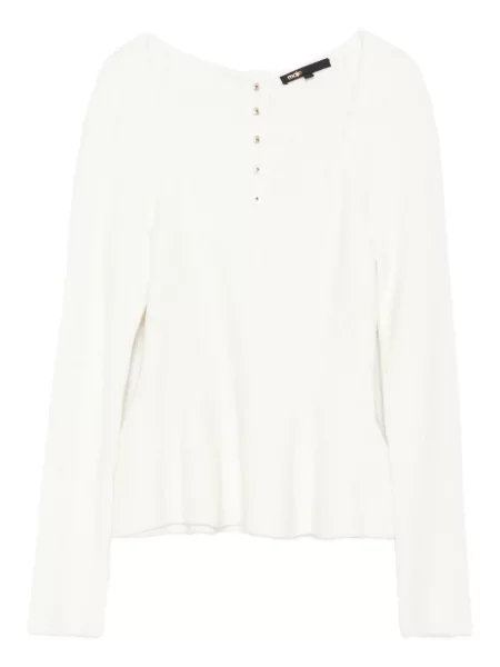 Bluzka Maje prążkowana biała