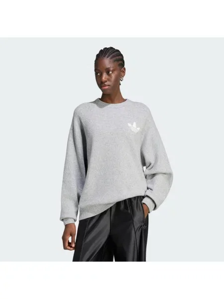SWETER Z DZIANINY ADIDAS ORIGINALS ATHL DEPT szary