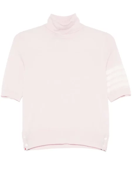 Tricou Thom Browne cu dungi roz