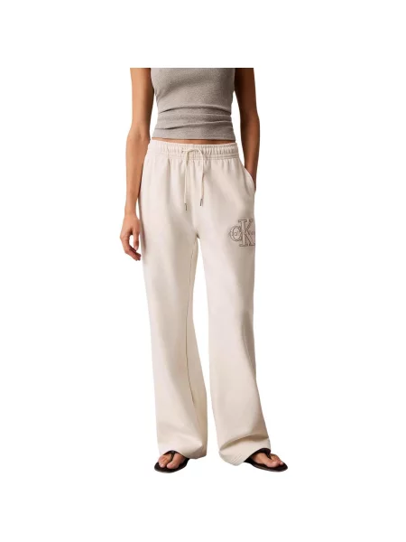Pantaloni Calvin Klein Jeans alb