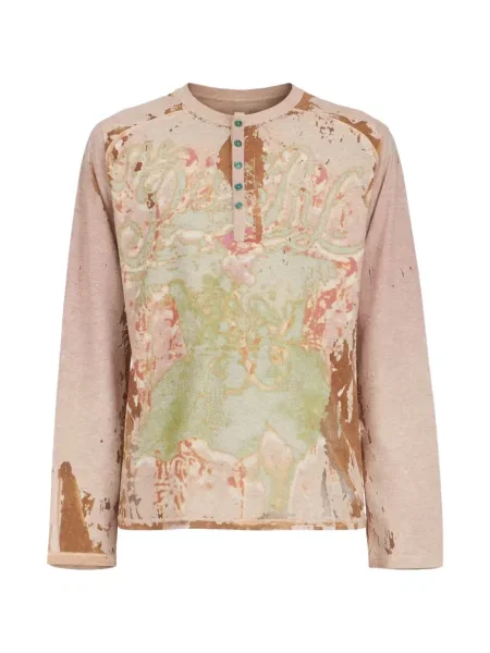 Tricou Diesel cu guler henley lung