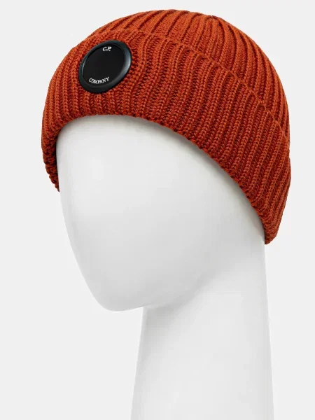 Шерстяная шапка C.p. Company оранжевая